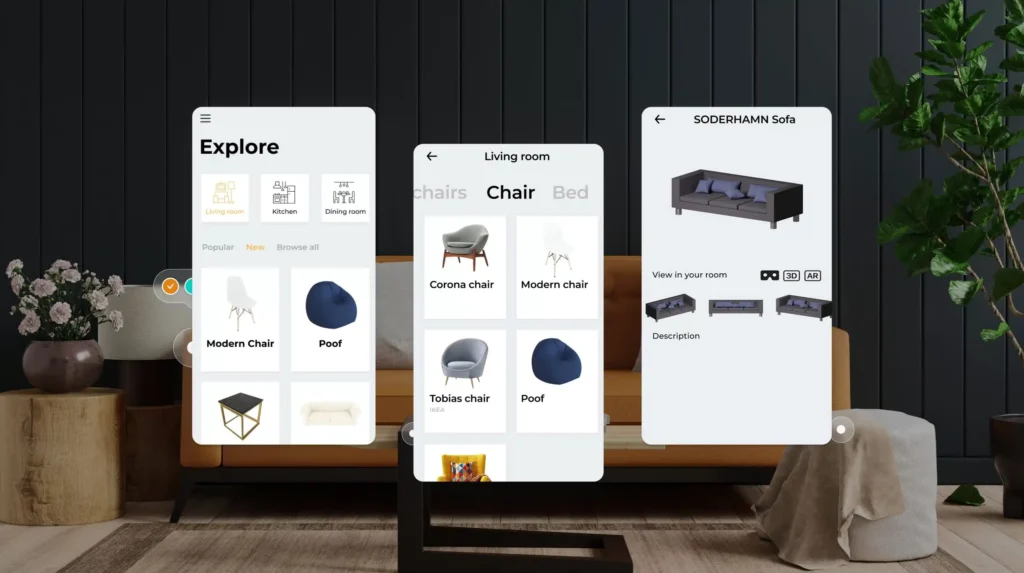 AR furniture app case study — IDECIMA Unity room preview by IT-Dimension