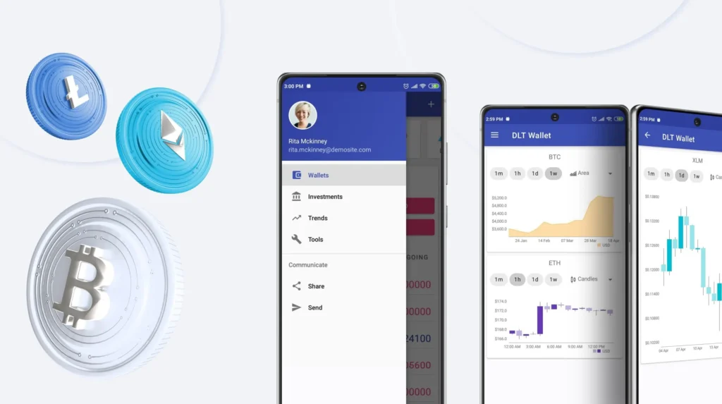 Crypto wallet app case study — DLT Wallet multicurrency Android by IT-Dimension