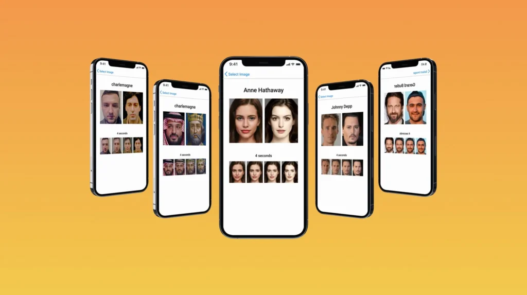 Face matching app case study — celebrity lookalike AI on iOS by IT-Dimension