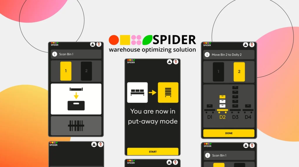 Warehouse optimization app case study — Spider picking and put-away kiosk by IT-Dimension